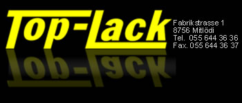 Top-Lack, Fabrikstrasse 1, 8756 Mitl&ouml;di, Tel. 055 644 36 36, Fax. 055 644 36 37